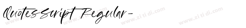 QuotesScript Regular字体转换